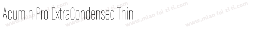 Acumin Pro ExtraCondensed Thin字体转换